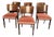 German Dining Chairs in Walnut, 1940s, Set of 6 For Sale