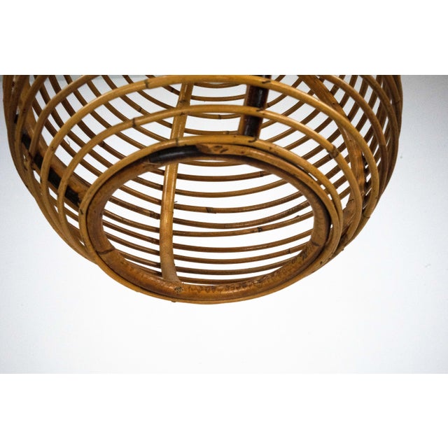 Vintage Italian Bamboo Sphere Chandelier, 1950s For Sale - Image 6 of 13