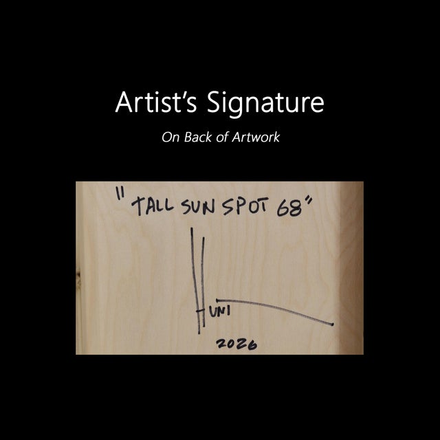 Tall Sunspot 68 - Original Neutral Multicolor Minimalist Acrylic and Resin Abstract on Wood Panel For Sale - Image 9 of 9