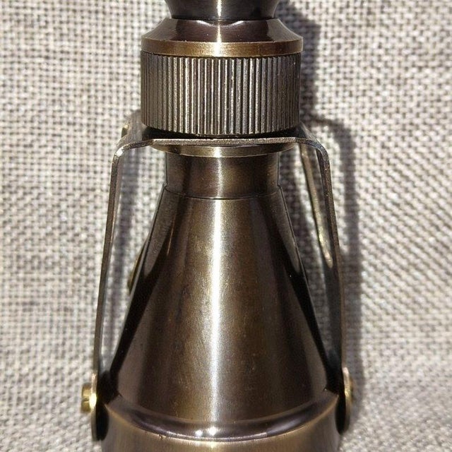 Wood Early 20th Century Brass Spyglass With Wooden Case – 4.1" Victorian Marine Telescope For Sale - Image 7 of 9