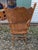 Mid-Century Modern Mid-Century Carved Oak Press Back Arm Chair For Sale - Image 3 of 11