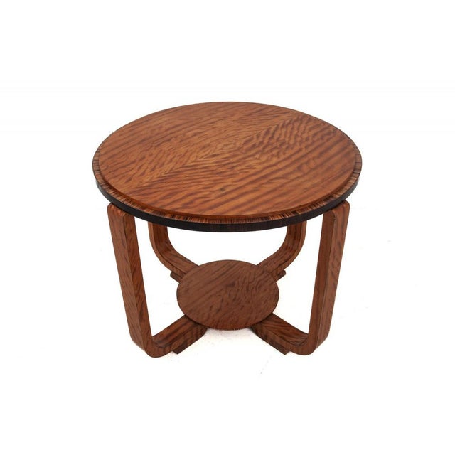 Brown Art Deco Style Walnut Table, 1950s For Sale - Image 8 of 8