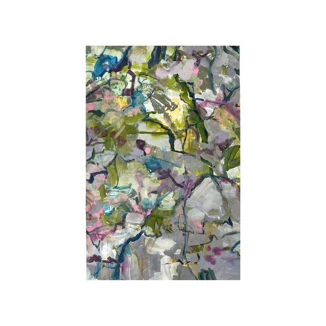 Contemporary Before the Flowers Settle — Botanical Abstract on Paper by Mary Elizabeth Marvin For Sale - Image 3 of 4