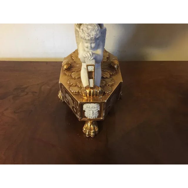 Antique Early 19th Century French Empire Porcelain Corbeille Centerpiece with Angel Supports For Sale In New York - Image 6 of 13