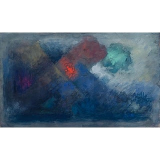 Moses Bagel Bahelfer, Polish French Judaica Watercolor Gouache Painting Original Bauhaus Yiddish Art, 1988 For Sale