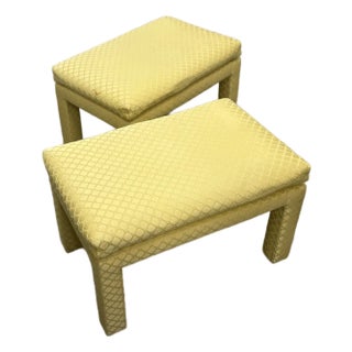 Vintage Pair Drexel Parsons Style Benches For Sale