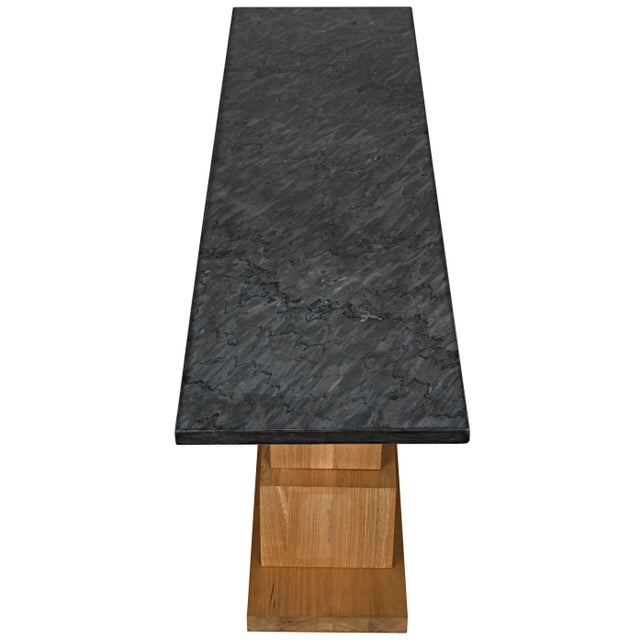 NOIR Balin Console, Dark Walnut and Black Marble For Sale - Image 9 of 12