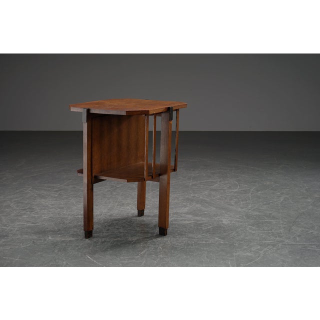 Octagonal Amsterdamse School Side Table, 1920s For Sale - Image 15 of 17