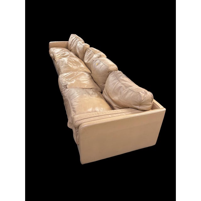 Mid-Century Modern Modular Sofa in Beige Leather by Pierluigi Cerri for Poltrona Frau, 1980s, Set of 3 For Sale - Image 3 of 15