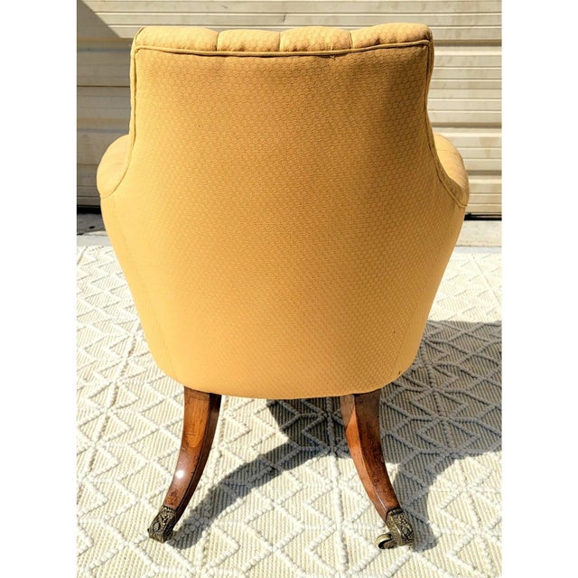 Wood 19th Century Antique Carved Mahogany Regency Library Chair For Sale - Image 7 of 7