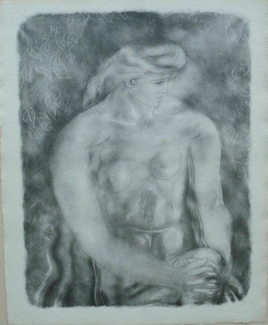 Georges Braque, Modèle nu aux feuilles, Lithograph