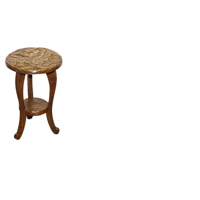 Hand-Carved Side Table from Liberty's London, 19th Century For Sale - Image 11 of 11