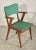 Armchair with Solid Wood Frame and Green Leatherette Seat, Italy, 1960s For Sale - Image 6 of 6