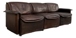 Leather DS12 Modular Sofa from De Sede, Switzerland, 1970s, Set of 3