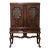 Rockford Antique Carved Walnut French Gothic China Display Cabinet For Sale