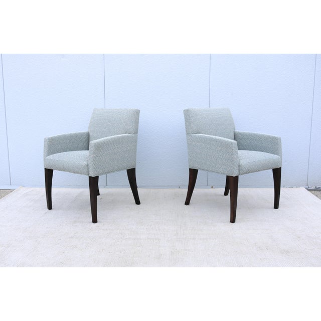 Bernhardt Contemporary Modern Sedona Guest Armchairs by Bernhardt Design - A Pair For Sale - Image 4 of 12