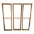 Vintage Architectural Salvage Oak and Glass Doors- Set of 3 For Sale