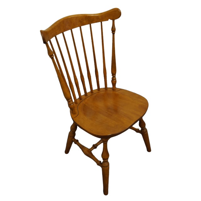 Ethan Allen Heirloom Nutmeg Maple Spindle Back Dining Side Chair 10