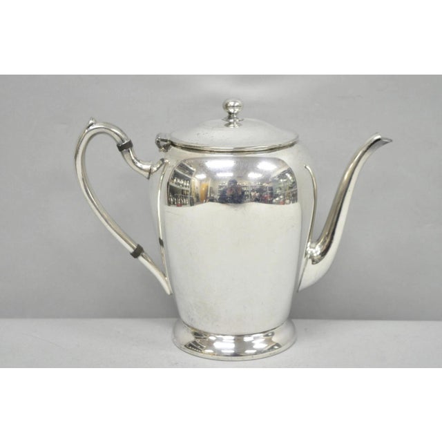 Vintage Abraham & Straus Victorian Silver Plated Bulbous Coffee Pot Teapot For Sale - Image 13 of 14