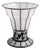Art Nouveau Etched Glass Vase Goblet in White & Black from Hans Bolek for Johann Loetz Witwe, 1890s For Sale