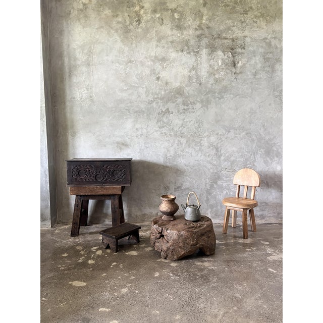 Small Children's Chair in Natural Blond Teak with Three-Bar Back For Sale - Image 13 of 18