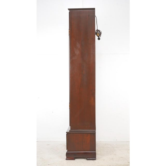 Vintage Mirrored Back Wood Curio Vitrine Cabinet For Sale - Image 11 of 15