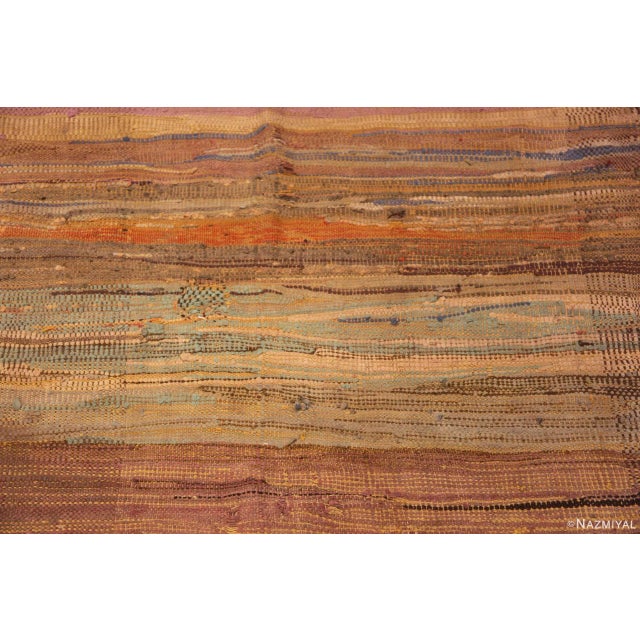 Textile Nazmiyal Collection Rust Earth Tones Vintage Moroccan Kilim Rug For Sale - Image 7 of 7