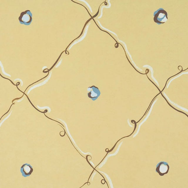Contemporary SAMPLE - Schumacher x Backdrop Colette Wallpaper In Light Yellow For Sale - Image 3 of 5