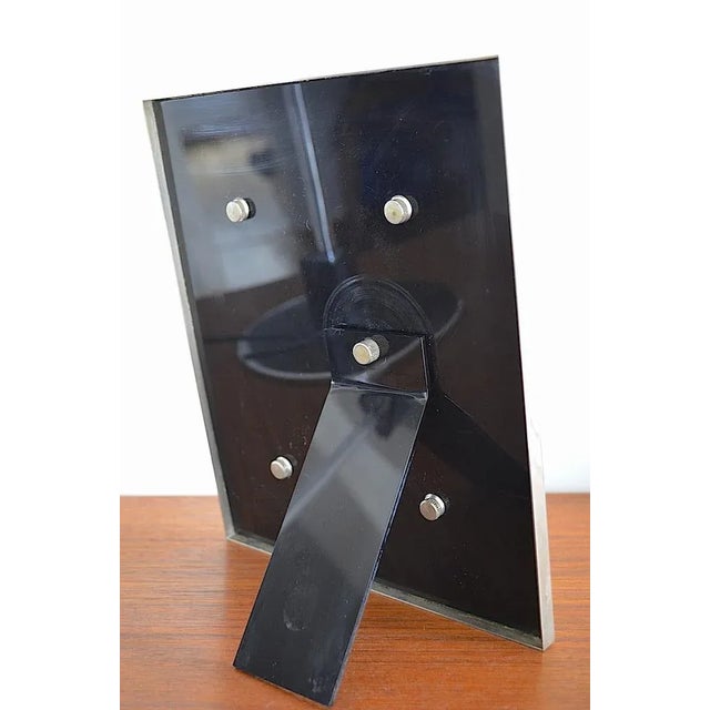 Metal Art Deco Style Playboy Picture Frame with Storage Bowl, 1980s, Set of 2 For Sale - Image 7 of 8