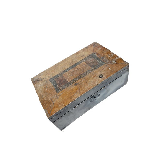 Box with Marquetry, 1900s, in Worn conditions. Designed 1890 to 1919