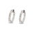 Modern Ladies 18k White Gold 3.60ctw Inside Out Baguette Diamonds Hoop Earrings, Pair For Sale - Image 3 of 8