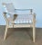 Contemporary Organic. Modern White Vinyl Straps Natural Wood Lounge Chair For Sale - Image 3 of 7