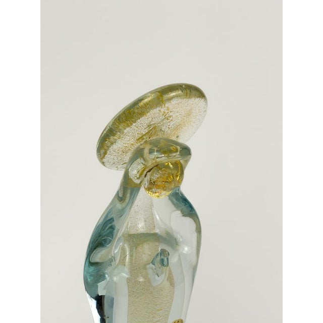A Murano glass Madonna sculpture by Seguso Vetri d'Arte, made in Italy during the 1980s, depicting the Virgin Mary in...
