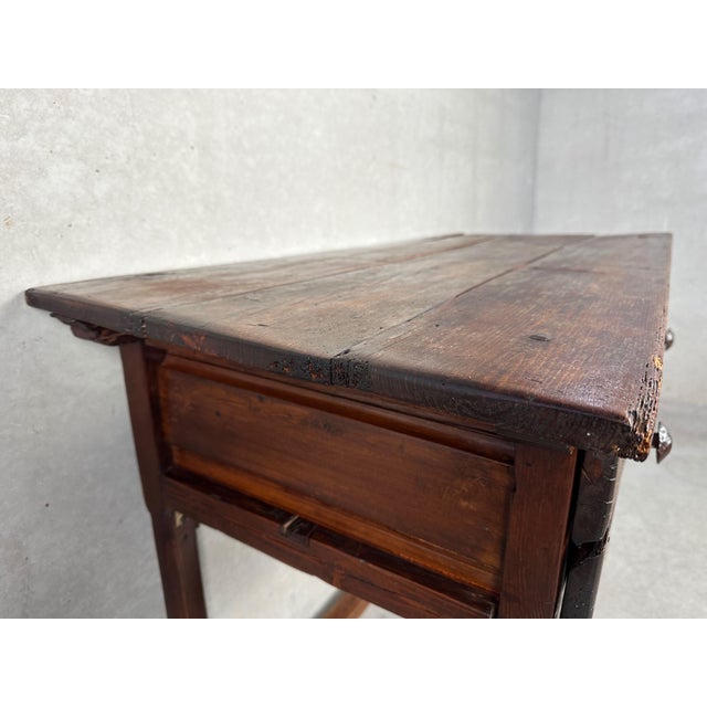 Wood Antique Spanish Colonial Side Table For Sale - Image 7 of 18