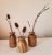 Wood Vintage Wooden Vase Set 3 Hand Turned Signed Oak, Mimosa, Elm Wood For Sale - Image 7 of 8