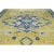 2010s Handwoven Yellow/Blue Traditional Indian Agra Area Rug 12'4" X 15'4" For Sale - Image 5 of 10