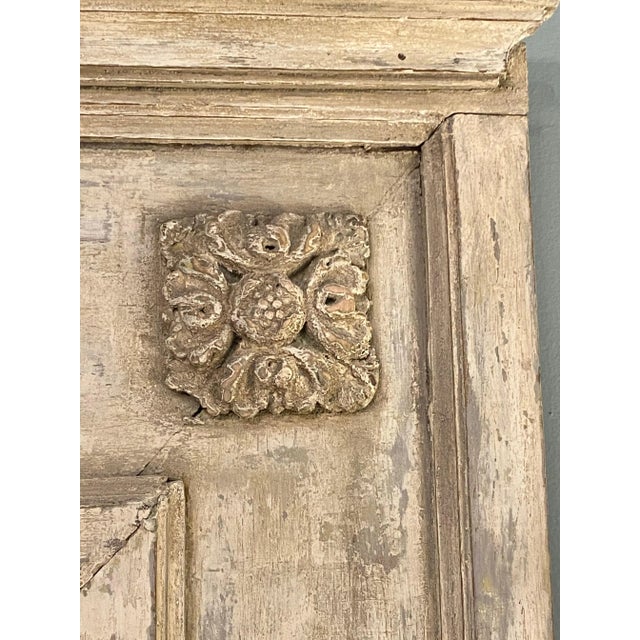 Glass 19th Century French Antique Painted Mirror For Sale - Image 7 of 9