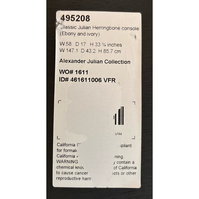 J C Modern Alexander Julian Collection Herringbone Console Table For Sale - Image 12 of 12