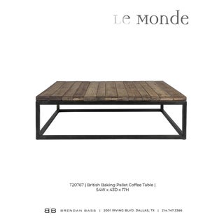 Vintage British Baking Pallet Coffee Table For Sale