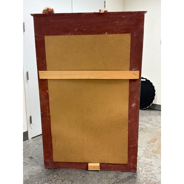 Antique French Style Distressed + Ornate Trumeau Mirror For Sale - Image 12 of 12