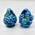 Mid-Century Inarco Blue Mood Indigo Majolica Fruit Topiary Salt & Pepper Shaker Set For Sale - Image 4 of 8
