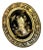 Gold Tone/Black Asian-Style Geisha Brooch For Sale