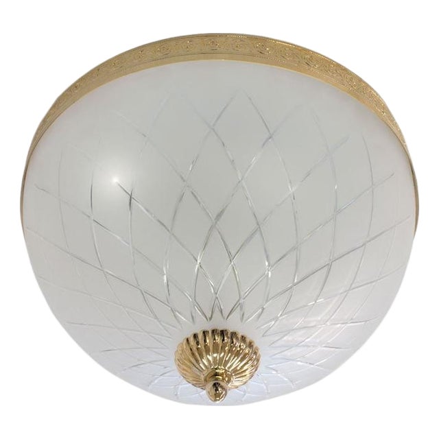 Deloitte 3 Lights Flush Mount in Gold Plate by Aggiolight For Sale