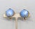 1950s Vintage 1950s Signed Napier Round Blue "Moonglow" Clip Earrings - 2 Pieces For Sale - Image 5 of 7