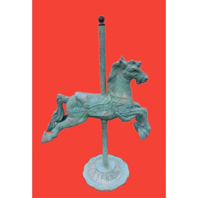 This Carousel Horse Sculpture is ideal for indoor or outdoor decoration. Horse sculptures can be used to enhance a room...