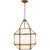 Morris Small Lantern in Gilded Iron with White Glass Designer: Suzanne Kasler Canopy: 4.75" Round Mounting: Chain Shade...