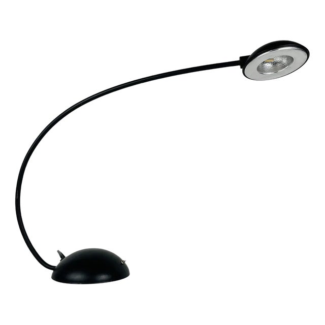 Italian Black Desk Lamp by C. Zaffaroni Turate, 1980s For Sale