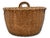 Outstanding Large Size Antique American Hand Woven Ash Wood Splint Maine Apple Farm Harvest Basket For Sale - Image 15 of 18