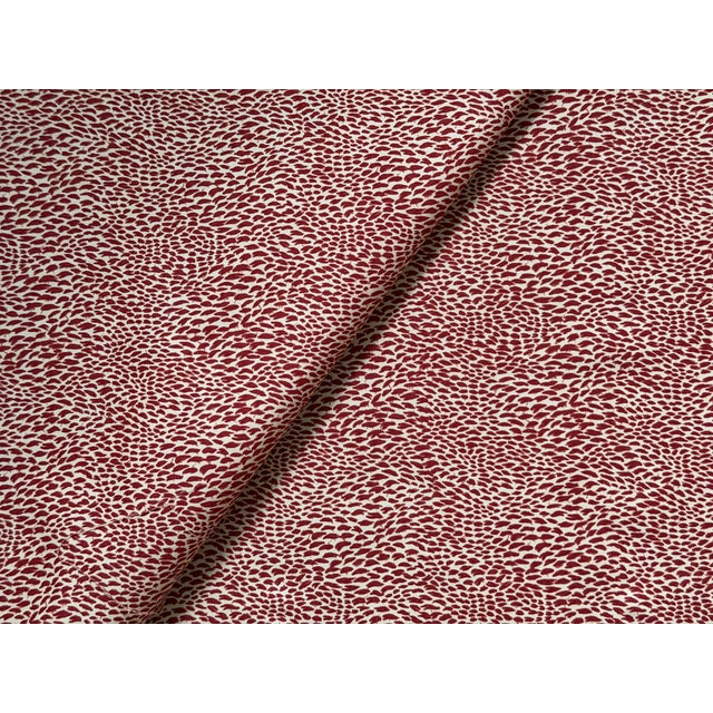 2020s Le Manach / Pierre Frey Plumettes Rouge De Chine Cotton Fabric L4172011 Imprimes Le Manach Collection 5 Yards For Sale - Image 5 of 6