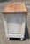 Farmhouse Vintage Painted Primitive Pine Chest With Natural Top For Sale - Image 3 of 8